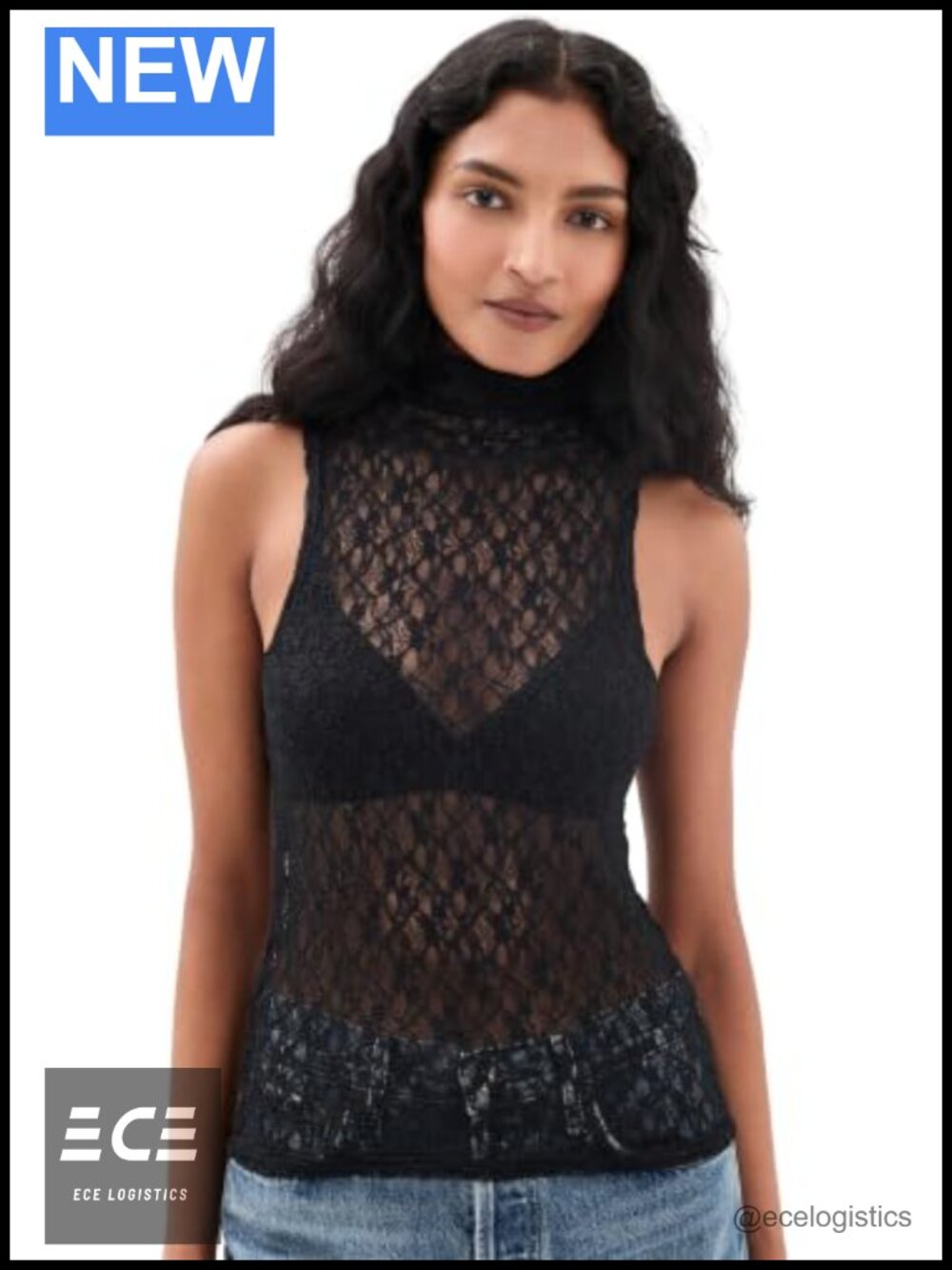 Sleeveless Turtleneck Rib Knit Tank Top Slimming Base Layer